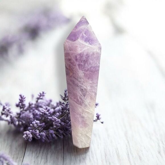 Amethyst Crystal Meditation Wand‎ (1) - Picture 1 of 10